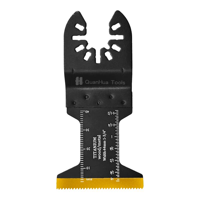 Lâmina de serra multifuncional bimetálica folheada a titânio físico QH-1005HK-L-DT de 100*44mm