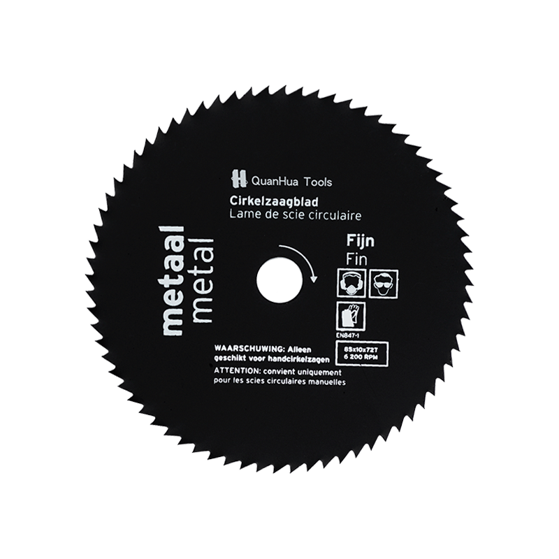 Lâmina de serra circular de aço de alta velocidade HSS de corte rápido de 72 dentes QH-MH8505